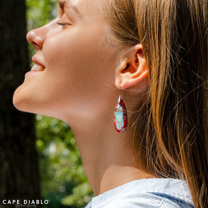 Earrings Tear Imperial Jasper