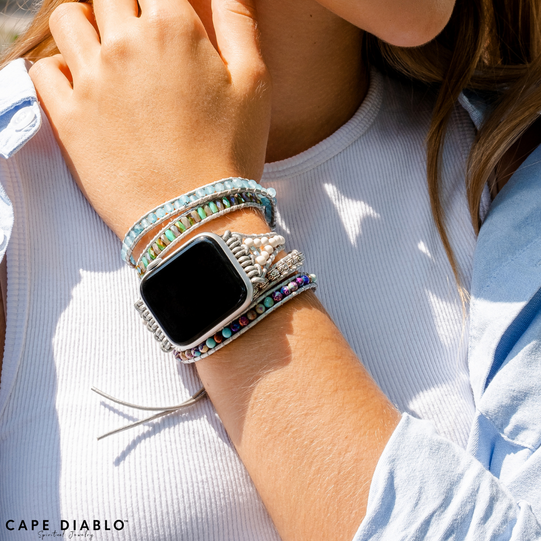 Bracelet Apple Watch protection Jaspe Océan