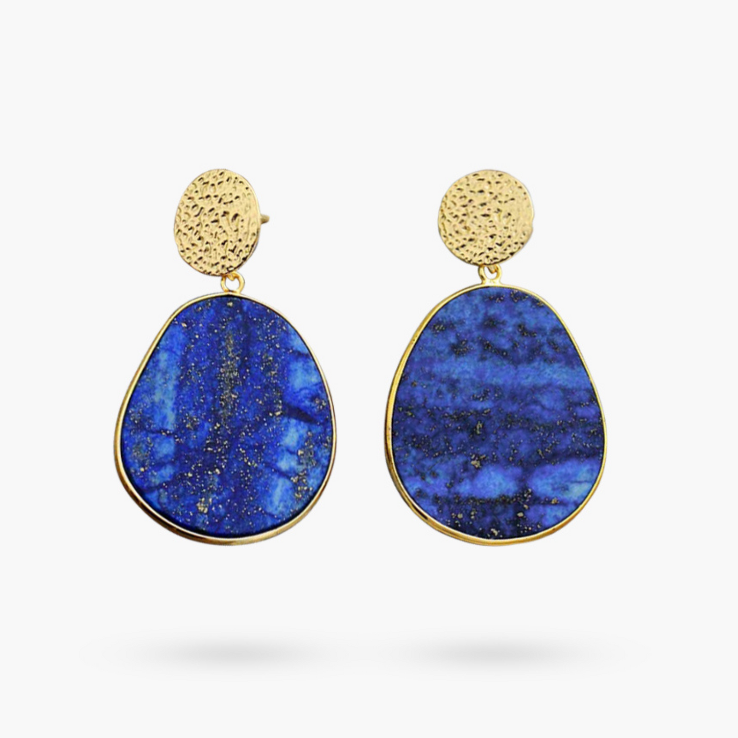 Hanging earrings lapis lazuli protection