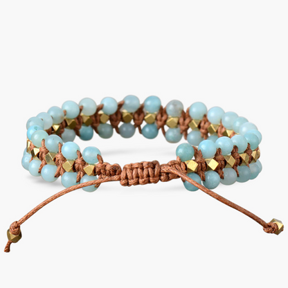 Bohemian bracelet made from healing Amazonite