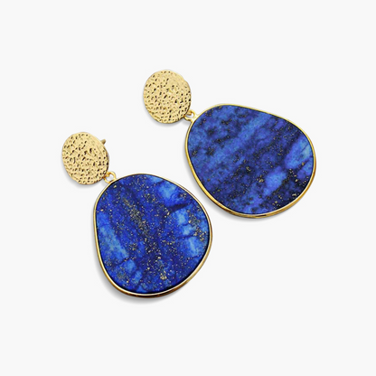 Hanging earrings lapis lazuli protection