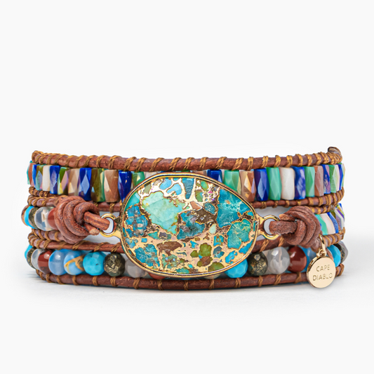 Bracelet Énergie Lionne Turquoise