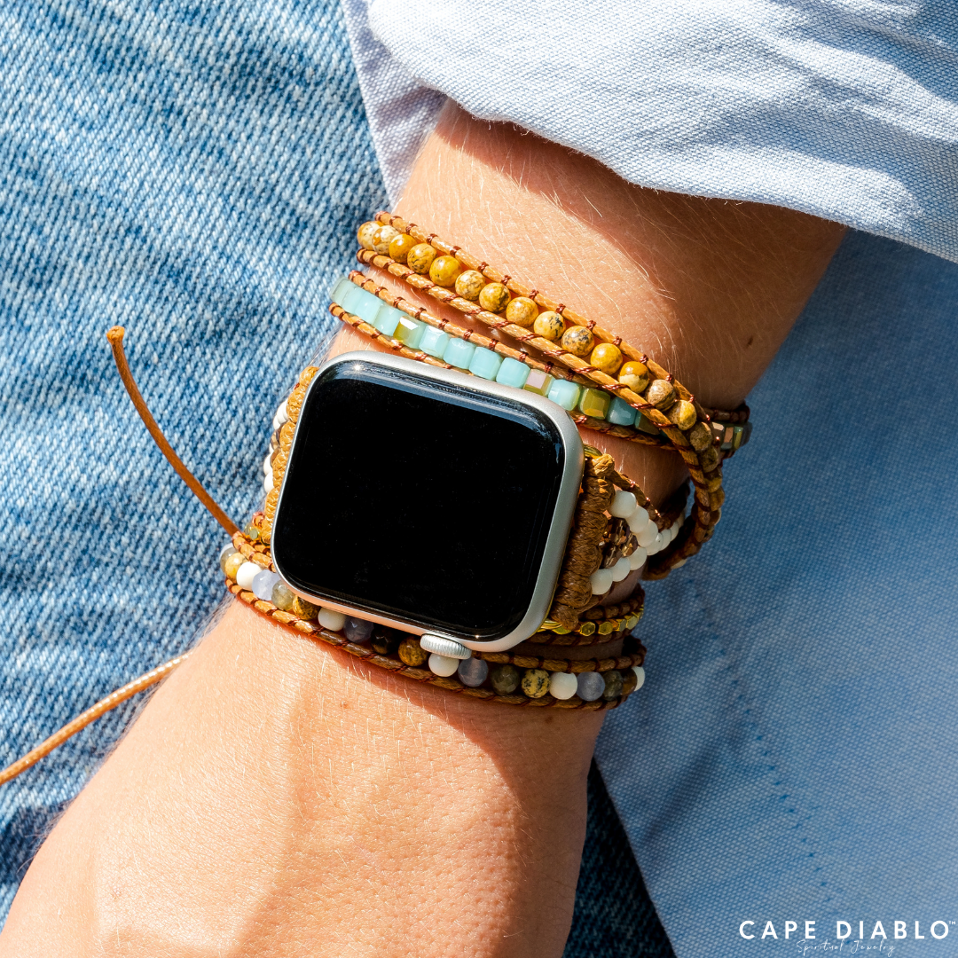 Pulsera Apple Watch Jaspe Tierra Azul