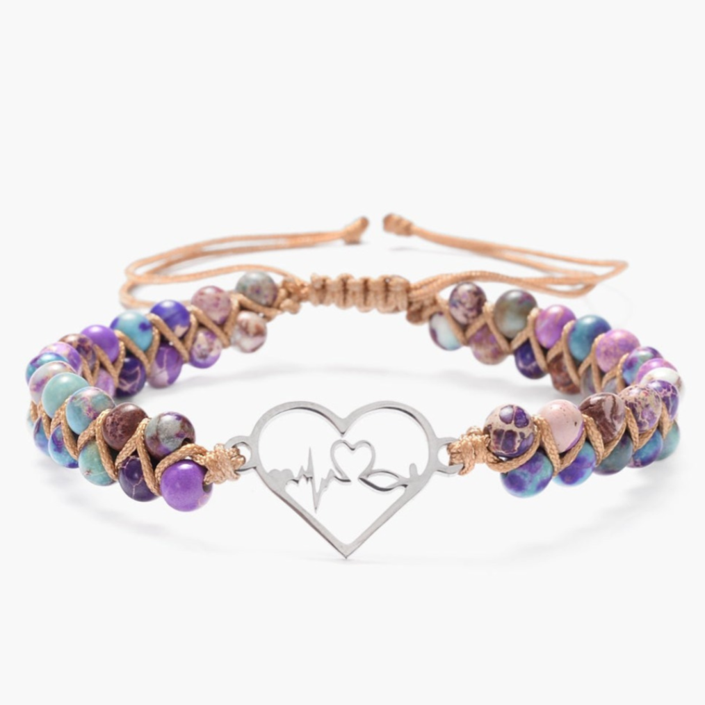 Healing Bracelet with Heartbeat Charm