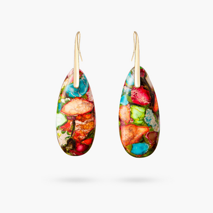 Boucles d'oreilles Bohème Jaspe