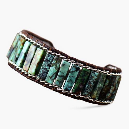 Bracelet manchette turquoise océanique