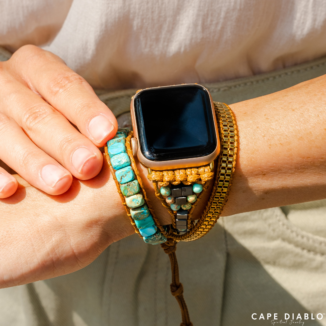 Bracelet Apple Watch Turquoise Énergie Calmante