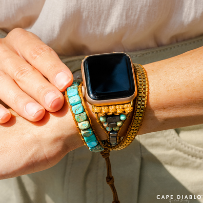 Bracelet Apple Watch Turquoise Énergie Calmante