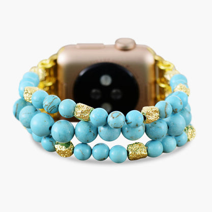 Bracelet Apple Watch extensible Turquoise Dream