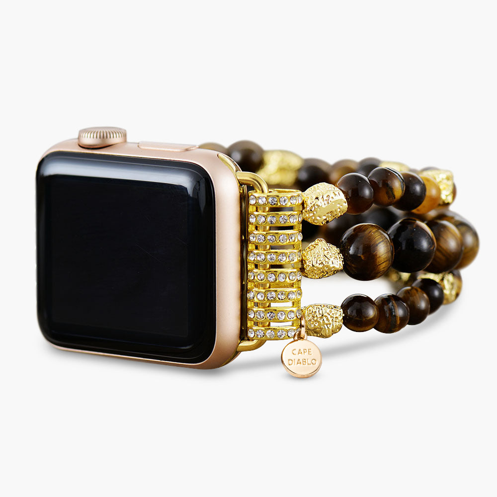 Tiger Eye Gleam Stretch Apple Watch Armband