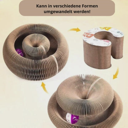 Cat Maze™ kattenspeeltje - Bevredigt natuurlijke instincten - Blijft actief en fit - Robuust ontwerp - Stevig golfkarton - 24x24x10cm