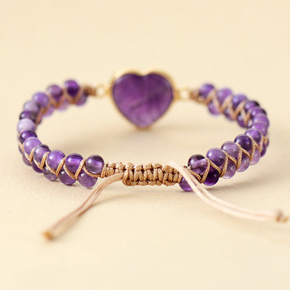 Amethyst love bracelet