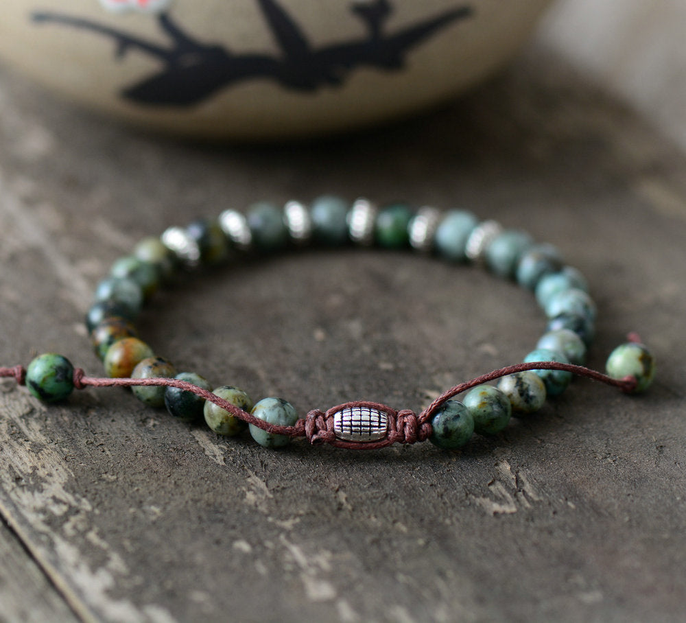 African Turquoise Ragnar Bracelet for Men