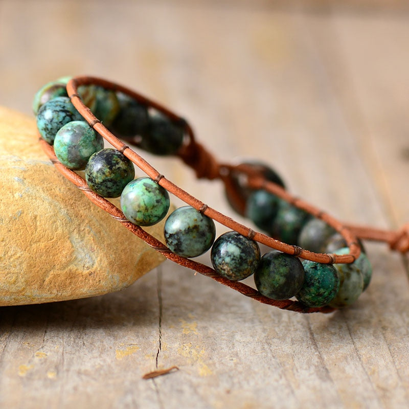 Bracelet Boho Africain Turquoise Homme