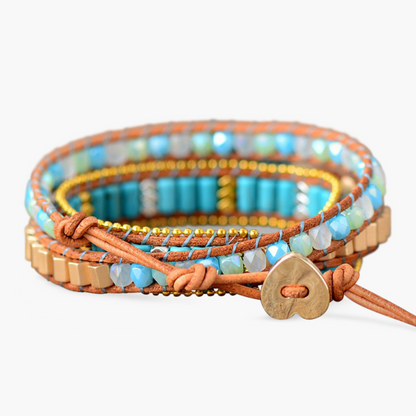 Bracelet Wrap Princesse Turquoise