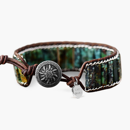 Bracelet manchette Océanic turquoise homme