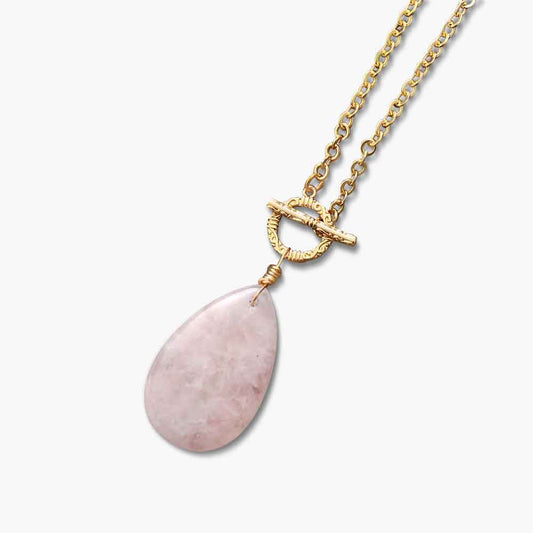 Classic rose quartz necklace