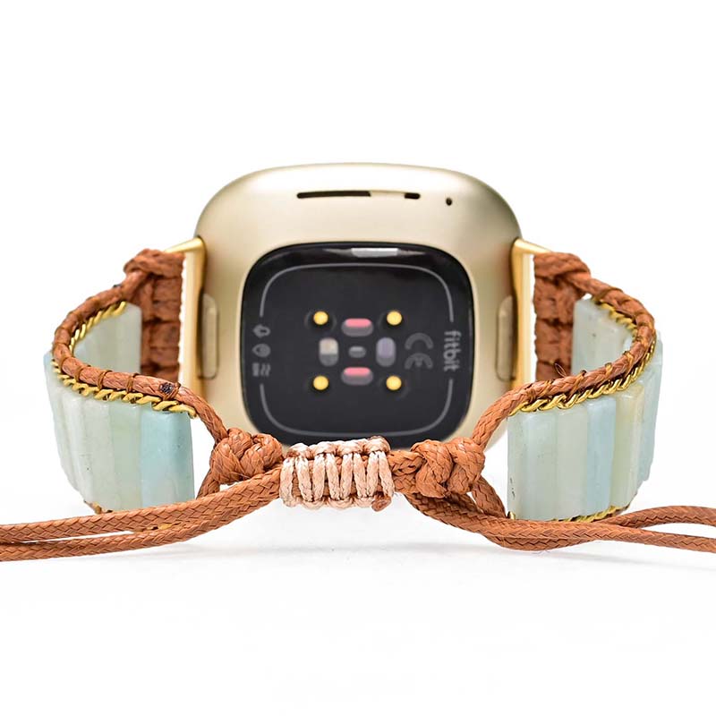 Amazonite Uhrenarmband Uhrenarmband Schutz Fitbit Versa 3 Fitbit Sense Amazonit Armband Schutzarmband Fitbit Versa 3 Armband Sense Uhrenarmband Edelstein Armband Uhrenarmband Schutzfolie Fitbit Zubehör Amazonit Schmuck Fitnessuhr Armband Steinarmband Fitbit Sense Schutz Accessoire,