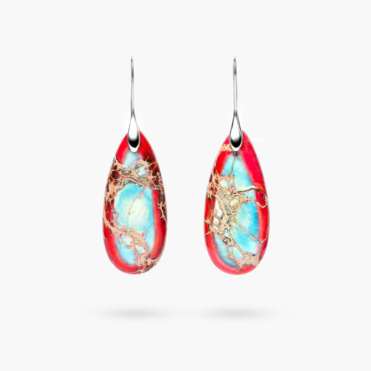 Earrings Tear Imperial Jasper