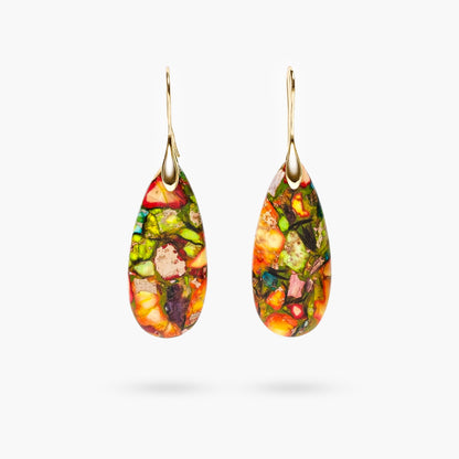 Earrings Tear Jasper Intense