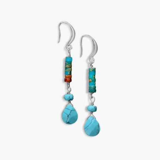 Boucles d'oreilles Bleu Océan