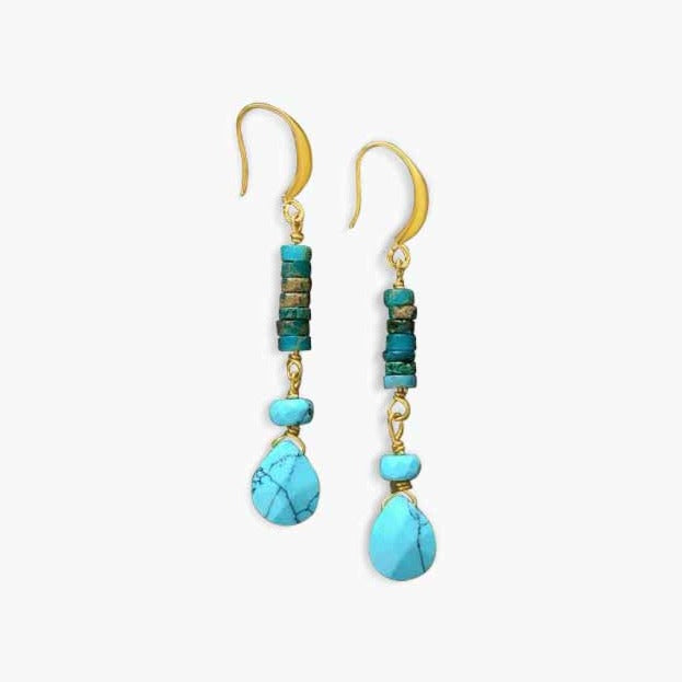 Boucles d'oreilles Bleu Océan