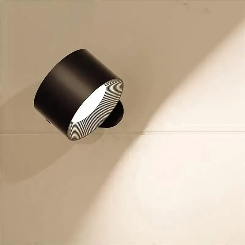 Infinity LED wandlamp, draadloos - wit - 3 helderheidsniveaus & 3 kleurmodi - 360° rotatiefunctie - magnetische houder - touchbediening