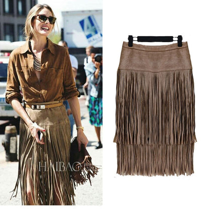 MTS™ Indian Suede Fringe Skirt | DER Blickfang für den Sommer 2024!