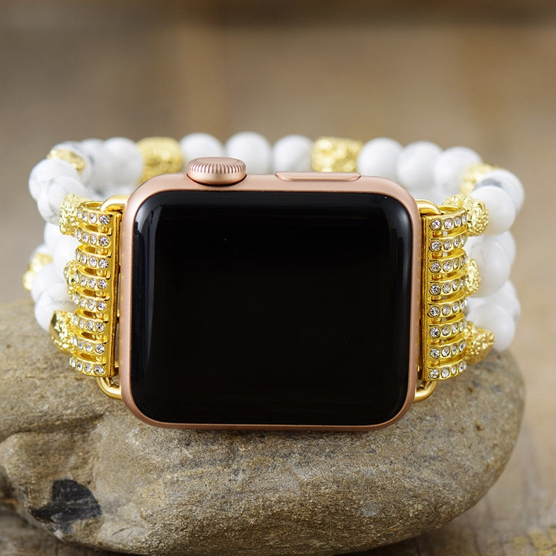 Howlite Spirit stretch Apple Watch-bandje