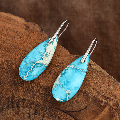 Boucles d'oreilles protection jaspe turquoise