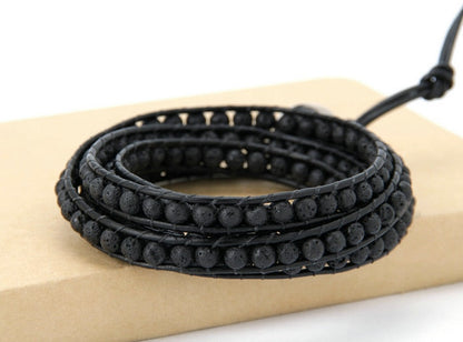 Mænd Lava Stone Wrap armbånd