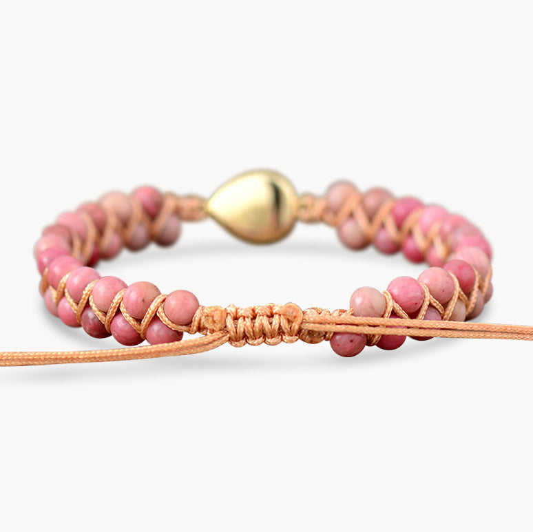 Helbredende armbånd rhodonite og jaspis