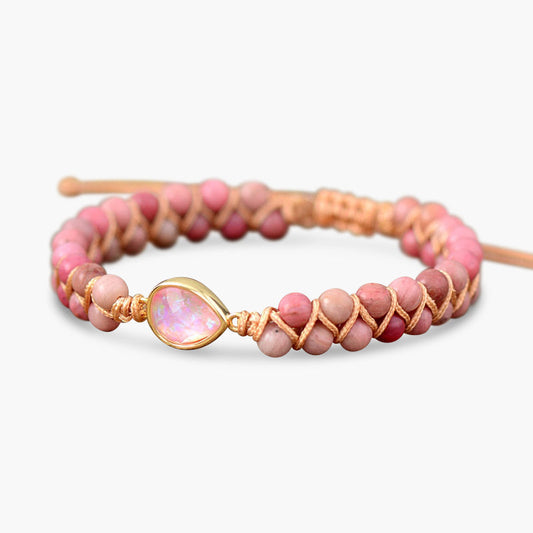 Helbredende armbånd rhodonite og jaspis