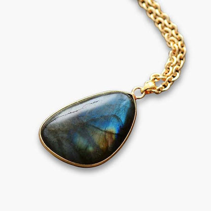 Natural Labradorite Pendant Necklace