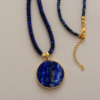 Collier de perles de lapis-lazuli apaisant