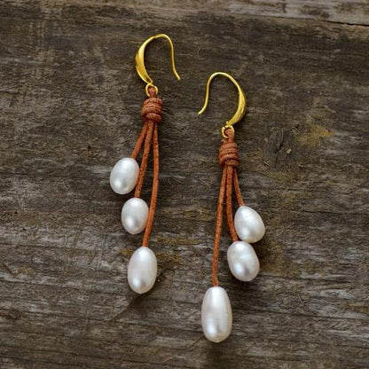 Boucles d'oreilles perle d'eau douce