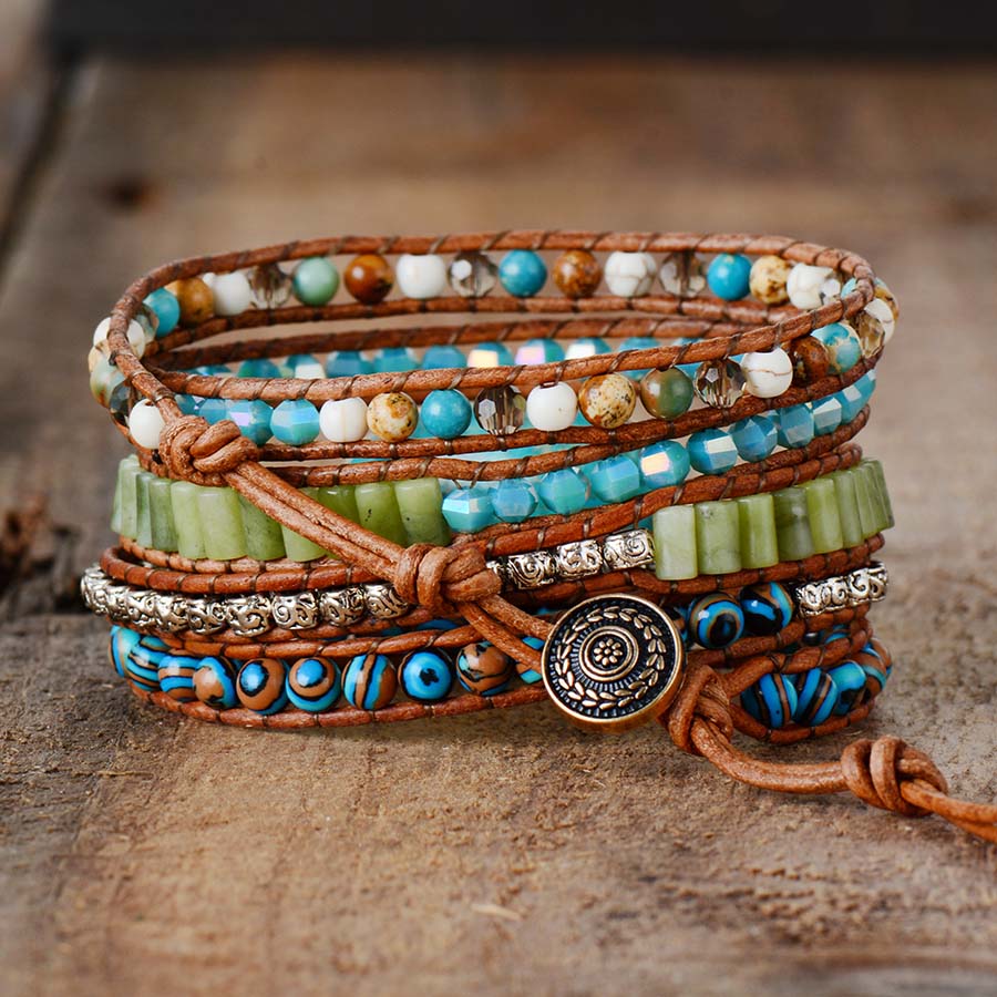 Ocean Jasper twisted bracelet