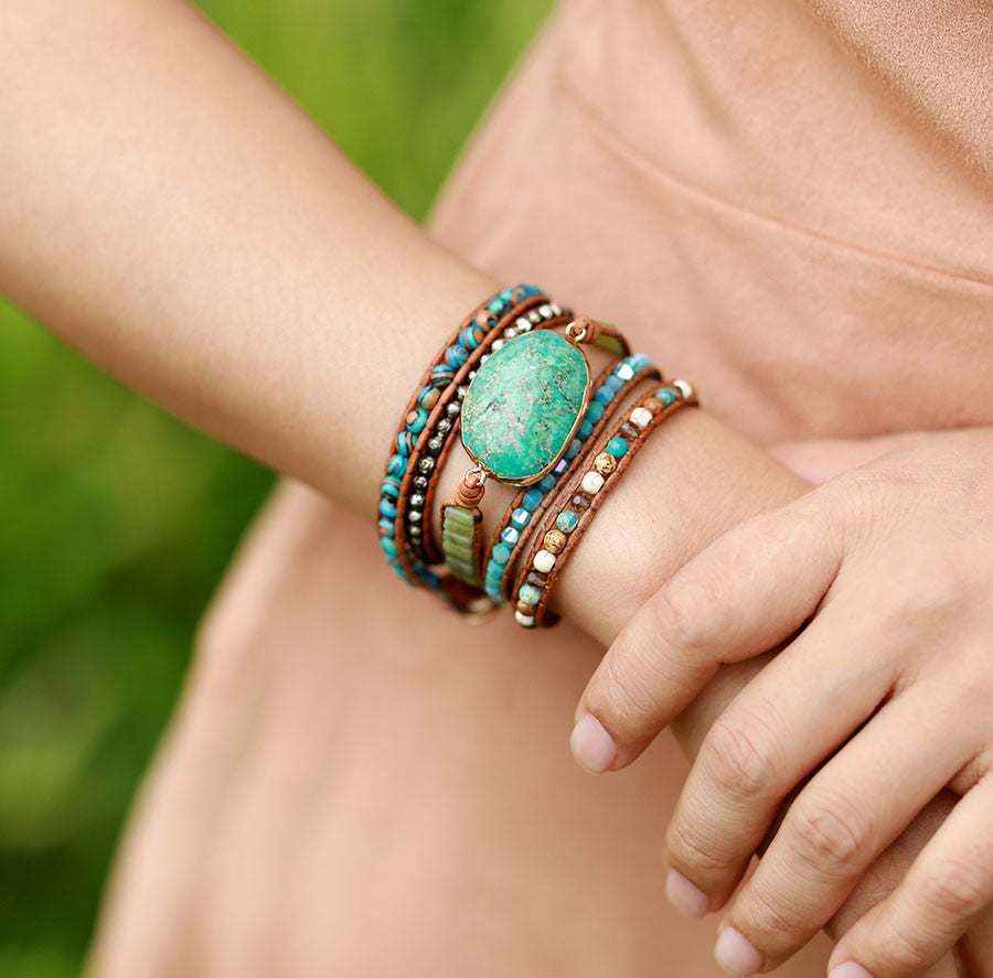 Ocean Jasper twisted bracelet