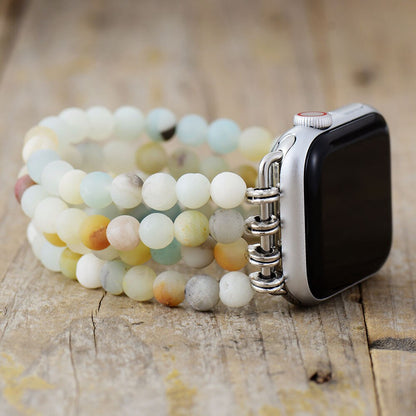 Jasper Amazonite uitbreidbare Apple Watch-band