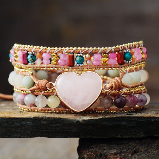 Pulsera Cabo Dreamy Cuarzo Rosa Coeur