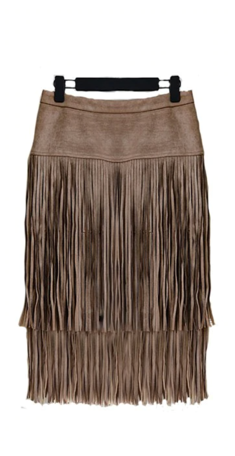 MTS™ Indian Suede Fringe Skirt | DER Blickfang für den Sommer 2024!