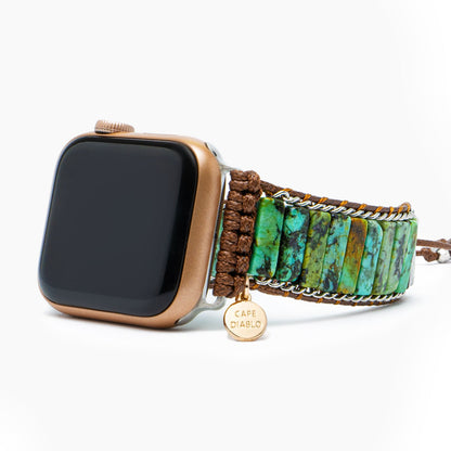 Afrikanisch-türkisfarbenes Apple-Uhrenarmband, Männer-Armband für Apple-Uhr, Exotisches Uhrenarmband in Türkis für Männer, Afrikanisch inspiriertes Apple-Uhrenband, Türkisfarbenes Armband für Apple Watch, Stilvolles Männer-Armband für Apple-Uhr, Afrikanisches Design Uhrenarmband, Hochwertiges Türkis Uhrenarmband, Apple Watch Zubehör für Männer, Trendiges Afrikanisches Uhrenarmband,