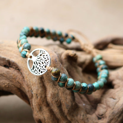 Pulsera Árbol de la Vida Jaspe Africano