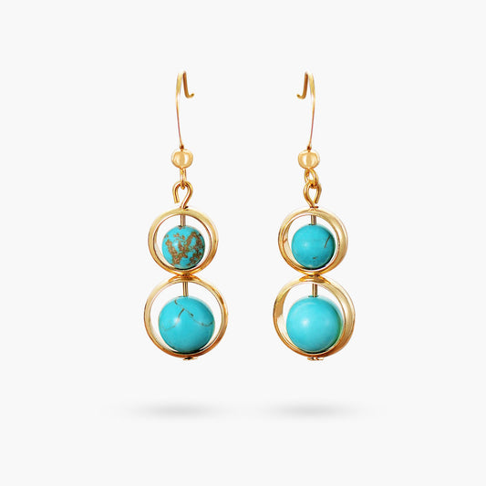 Turquoise hanging earrings