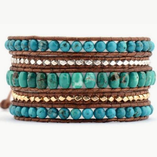 Bracelet esprit turquoise naturelle