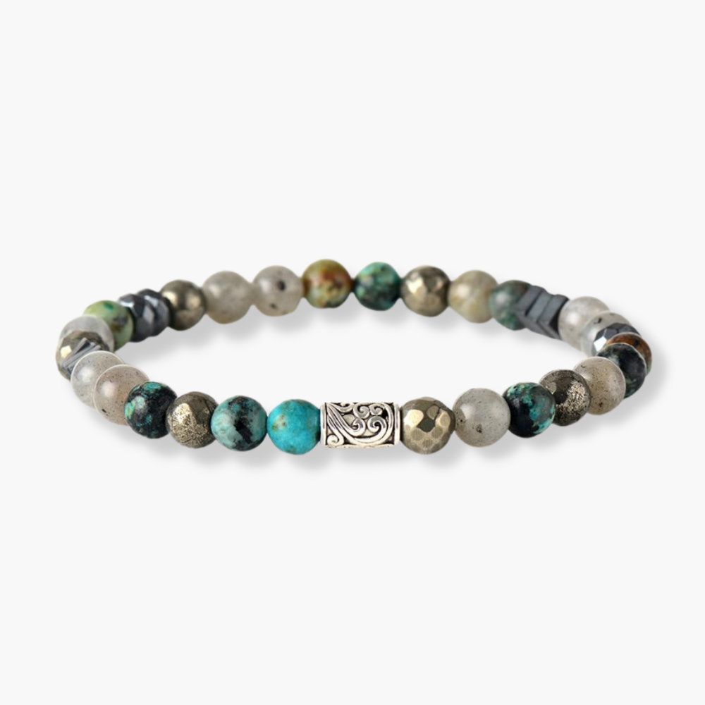 Pulsera de piedra Odín para hombre.