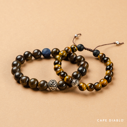 Pulsera tibetana hombre ojo de tigre