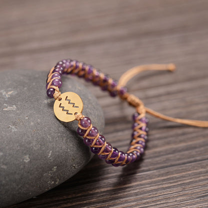 Aquarius zodiac bracelet