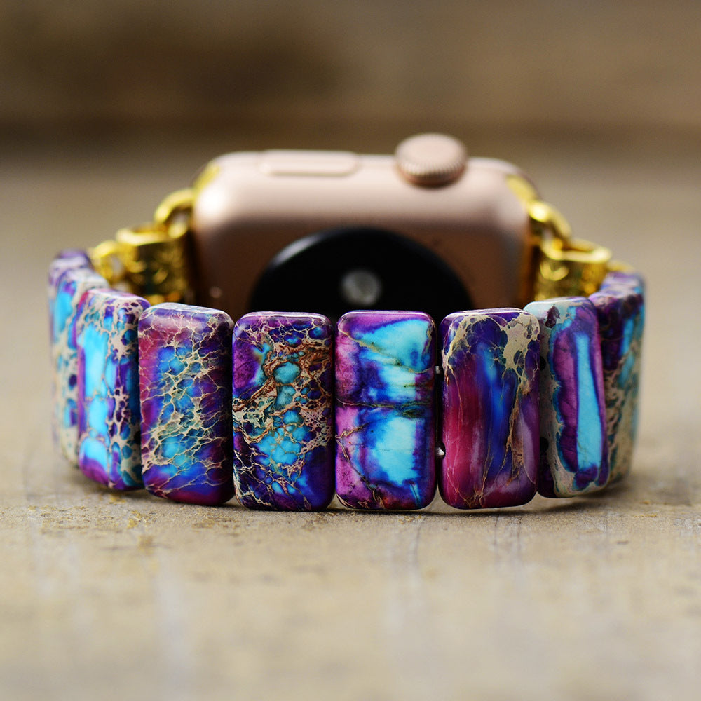 Majestic Tibetan Jasper Stretch Apple Watch Strap