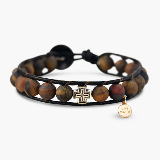 Cross Spirit Tiger Eye Armbånd